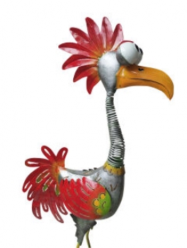 Vogel   Franz  silber - rot   ca. 103 cm hoch